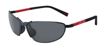 Prada Linea Rossa PS 55ZS style-color 1BO06F Matte Black / Dark Grey Lens