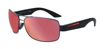 Prada Linea Rossa PS 50ZS style-color 1BO10A Matte Black / Dark Grey Orange Lens