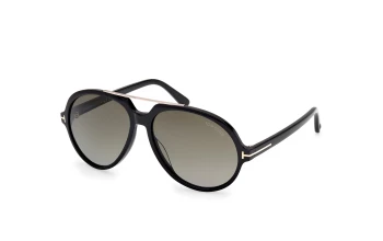 Tom Ford FT1210 Aalto style-color 01B Shiny Black / Shiny Black / gradient smoke gradient smoke Lens