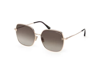 Tom Ford FT1250-K Asian Fit style-color 28F Shiny Rose Gold / Shiny Rose Gold / gradient brown gradient brown Lens