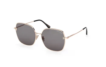 Tom Ford FT1250-K Asian Fit style-color 28A Shiny Rose Gold / Shiny Rose Gold / smoke smoke Lens