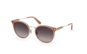Tom Ford FT1244-K Asian Fit style-color 45B Shiny Light Brown / Shiny Light Brown / gradient smoke gradient smoke Lens