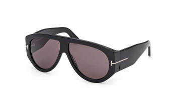 Tom Ford BRONSON FT1044 style-color 01A Shiny Black / Shiny Black / smoke smoke Lens