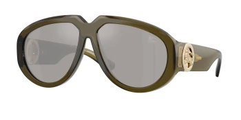 Burberry BE4479U style-color 41946G Green / Light Grey Mirror Silver Lens