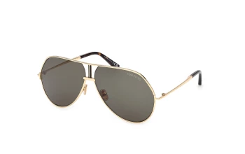 Tom Ford FT1281 style-color 30N Shiny Deep Gold / Shiny Deep Gold / green green Lens