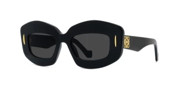 Loewe ANAGRAM LW40114I style-color 01A Acetate Shiny Black / Smoke Lens
