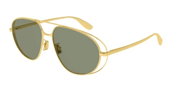 Bottega Veneta BV1344S style-color Gold 001 / GREEN Lens