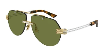 Bottega Veneta BV1342S style-color Gold/SILVER 003 / GREEN Lens