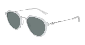 Bottega Veneta BV1331S style-color Grey/SILVER 004 / GREEN Lens