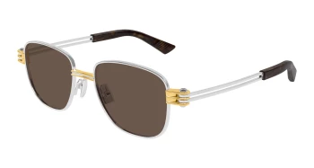 Bottega Veneta BV1380S style-color Silver 001 / BROWN Lens