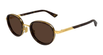 Bottega Veneta BV1372S style-color Havana/GOLD 002 / BROWN Lens