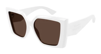 Alexander Mcqueen AM0467S style-color White 004 / BROWN Lens