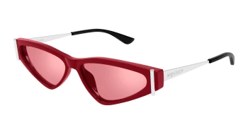 Alexander Mcqueen AM0493S style-color Red/SILVER 003 / RED Lens