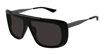 Alexander Mcqueen AM0492S style-color Black/GUNMETAL 002 / GREY Lens
