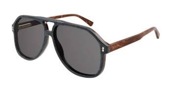 Gucci GG1042S style-color Blue/BROWN 003 / GREY Lens