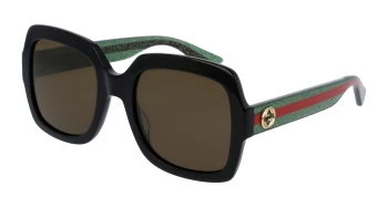 Gucci GG0036SN style-color Black/GREEN 002 / BROWN Lens