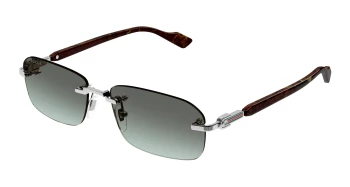 Gucci GG1221S style-color Silver/BROWN 008 / BROWN Lens