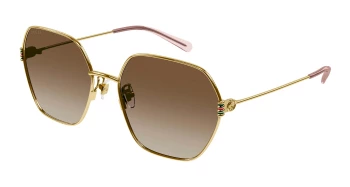 Gucci GG1285SA ASIAN FIT style-color Gold 002 / BROWN Lens