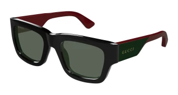 Gucci GG1668S style-color Black/RED 003 / GREEN Lens