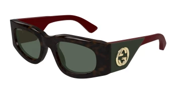 Gucci GG1664S style-color Havana/RED 002 / GREEN Lens