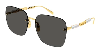 Gucci GG1923SA ASIAN FIT style-color Gold 001 / GREY Lens