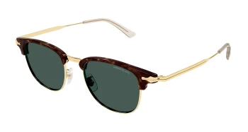Montblanc MB0364S style-color Havana/GOLD 002 / GREEN Lens