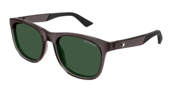 Montblanc MB0400S style-color Grey 003 / GREEN Lens