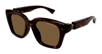 Alexander Mcqueen AM0432SA ASIAN FIT style-color Havana 005 / BROWN Lens