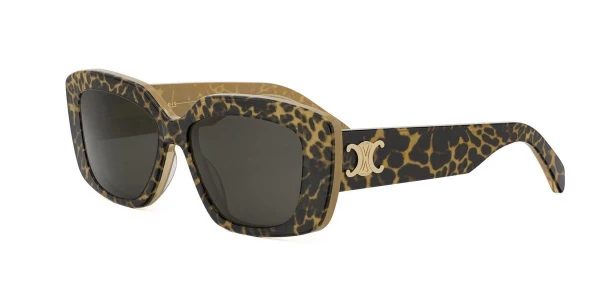 サングラス Celine Sunglasses CL40216U 25E Bold Frame Triomphe Celine CL40216U Triomphe Animal Print Sunglasses – Designer