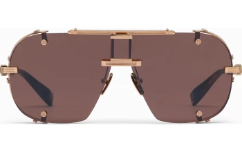Balmain COLONEL style-color GLD - BRN Rose Gold - Brown Swirl - Dark Brown W / Black Flash Mirror Lenses