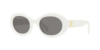 Celine TRIOMPHE CL40194U style-color 25A Acetate Shiny Ivory / Smoke Lens