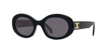 Celine TRIOMPHE CL40194U style-color 01A Acetate Shiny Black / Smoke Lens