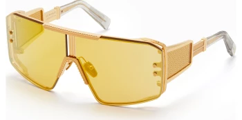 Balmain LE MASQUE style-color GLD - GRY Gold - Crystal Grey With Gold Flakes w/ Shield: Amber - Gold Flash Mirror - AR Side Shield: Amber - Gold Flash Mirror - AR / GLD - GRY GLD - GRY Lens