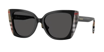 Burberry BE4393 MERYL 0BE4393 style-color 405587 Black / Vintage Check / Dark Grey Lens