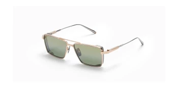 Akoni SPRINT-A style-color Brushed White Gold / Dark Olive - Gold Flash Mirror AR Lens