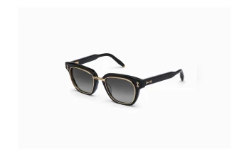 Akoni APOLLO MOLDED style-color Brushed 12k Gold W / Machine Silver / Dark Brown Lens