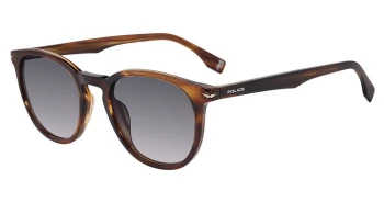 Police SPLQ82 style-color 07LC Strp Brown / Honey Havana