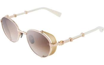 Balmain BRIGADE - I style-color GLD - BNE White Gold - Bone / Dark Brown to Clear - AR Lens