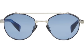 Balmain BRIGADE - IV style-color SLV-BLU Brushed Silver - Blue Swirl / Blue - AR Lens