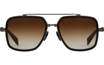 Balmain OFFICIER style-color BLK - BRN Black Rhodium - Dark Crystal Brown - Dark Brown Swirl / Dark Brown to Light Brown - AR Lens