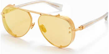Balmain CAPITAINE style-color GLD - GRY Yellow Gold - Crystal Grey / Amber w Bronze Mirror - AR Lens
