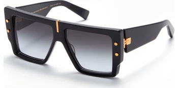 Balmain B - GRAND style-color BLK - GLD Black - Yellow Gold / Dark Grey to Clear -AR Lens