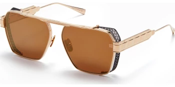 Balmain PREMIER style-color GLD Light Yellow Gold -  / Brown - Gold Mirror Lenses - AR