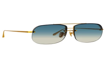 Linda Farrow LFL1539S Seren style-color 002 Yellow Gold / Aqua Grad