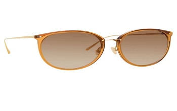 Linda Farrow LFLC747S Kings style-color 034 Tobacco / Lght Gld / Brwn Grd V2