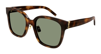 Saint Laurent SL M105-F ASIAN FIT style-color Havana 003 / GREEN Lens