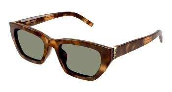 Saint Laurent SL M127-F ASIAN FIT style-color Havana 003 / GREEN Lens