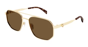 Alexander Mcqueen AM0458S style-color Gold 002 / BROWN Lens