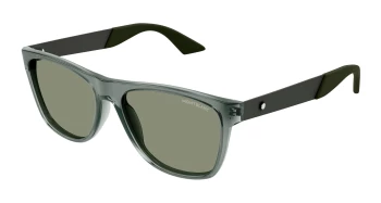 Montblanc MB0298S style-color Grey/GUNMETAL 003 / GREEN Lens
