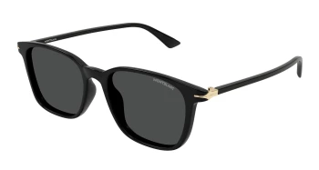 Montblanc MB0338S style-color Black 001 / SMOKE Lens